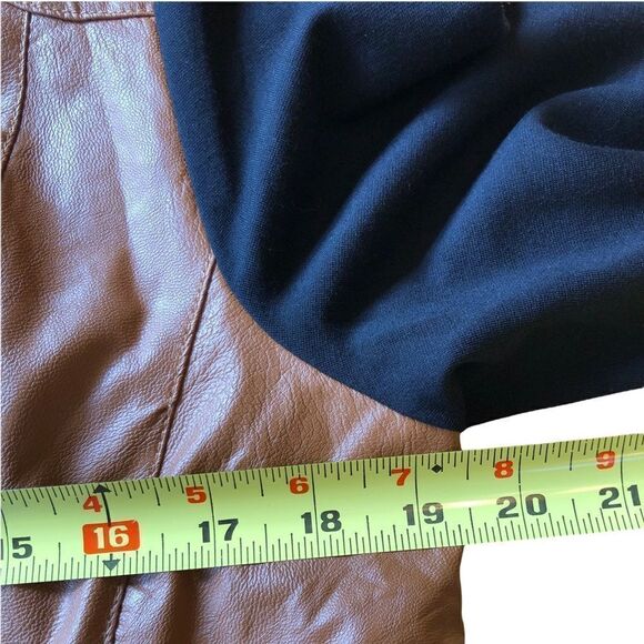 zozo Faux Leather Sweater Jacket EUC - Picture 4 of 8